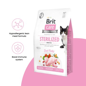 Brit Care Grain-Free Sterilized Sensitive 2kg  (4 Bags)